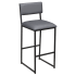 Indy Metal Bar Stool with Padded Back Thumbnail 1