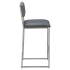 Indy Metal Bar Stool with Clear Coat Finish and Padded Back Thumbnail 2