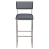 Indy Metal Bar Stool with Clear Coat Finish and Padded Back Thumbnail 3