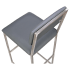 Indy Metal Bar Stool with Clear Coat Finish and Padded Back Thumbnail 6