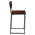 Industrial Series Metal Bar Stool with Wood Back Thumbnail 2