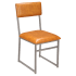 Indy Metal Chair with Clear Coat Finish and Padded Back Thumbnail 1