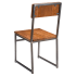 Industrial Series Metal Chair with a Wood Back Thumbnail 4