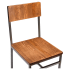Industrial Series Metal Chair with a Wood Back Thumbnail 5