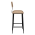 Massello Industrial Bar Stool with Padded Back Thumbnail 3
