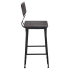 Massello Industrial Bar Stool with Wood Back Thumbnail 2