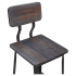 Massello Industrial Bar Stool with Wood Back Thumbnail 5