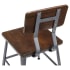Dark Grey Industrial Chair with Wood Seat Thumbnail 6