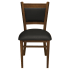 Metal Padded Back Chair with Premium Wood Look Finish Thumbnail 3