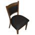 Metal Padded Back Chair with Premium Wood Look Finish Thumbnail 5