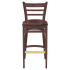 Ladder Back Metal Bar Stool with Wood Look Thumbnail 2