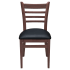 Ladder Back Metal Chair With Wood Look Thumbnail 2