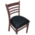 Ladder Back Metal Chair With Wood Look Thumbnail 5