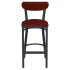 Curvy Metal Bar Stool with Wood Back Thumbnail 3