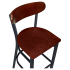 Curvy Metal Bar Stool with Wood Back Thumbnail 5