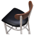Curvy Bar Stool in Clear Coat with Wood Back Thumbnail 6