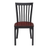 Elongated Vertical Slat Back Restaurant Metal Chair Thumbnail 3