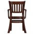 Vertical Slat Wood Chair with Arms Thumbnail 6
