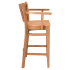 Premium US Made Vertical Slat Wood Bar Stool With Arms Thumbnail 3