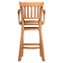 Premium US Made Vertical Slat Wood Bar Stool With Arms Thumbnail 4