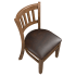 Premium US Made Vertical Slat Wood Chair Thumbnail 4