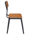 Basel Metal Chair with Veneer Back and Seat Thumbnail 2