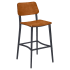 Luca Metal Bar Stool with Wood Back Thumbnail 1