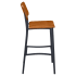 Luca Metal Bar Stool with Wood Back Thumbnail 3