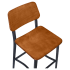 Luca Metal Bar Stool with Wood Back Thumbnail 5