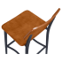 Luca Metal Bar Stool with Wood Back Thumbnail 6
