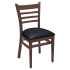 Ladder Back Metal Chair With Wood Look Thumbnail 1