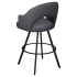 Invicta Premium Bucket Swivel Bar Stool with Circular Frame Thumbnail 4