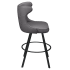Darlo Premium Bucket Swivel Bar Stool with Circular Frame Thumbnail 2