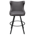 Darlo Premium Bucket Swivel Bar Stool with Circular Frame Thumbnail 3