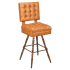 Trionfo Tufted Premium Bucket Bar Stool with Vintage Frame Thumbnail 1