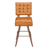 Trionfo Tufted Premium Bucket Bar Stool with Vintage Frame Thumbnail 3