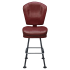 Lusso 3-Channel Premium Casino Bucket Bar Stool with Arched-Oval Frame Thumbnail 2