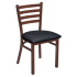 Ladder Back Metal Chair With Brown Finish Thumbnail 1