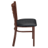 Ladder Back Metal Chair With Brown Finish Thumbnail 2