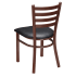 Ladder Back Metal Chair With Brown Finish Thumbnail 4