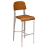 Nico Bar Stool with Wood Back in Clear Coat Finish Thumbnail 1