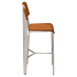 Nico Bar Stool with Wood Back in Clear Coat Finish Thumbnail 2