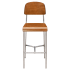 Nico Bar Stool with Wood Back in Clear Coat Finish Thumbnail 3