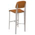Nico Bar Stool with Wood Back in Clear Coat Finish Thumbnail 4