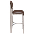Nico Padded Metal Bar Stool in Clear Coat Thumbnail 2