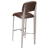 Nico Padded Metal Bar Stool in Clear Coat Thumbnail 4