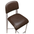 Nico Padded Metal Bar Stool in Clear Coat Thumbnail 5