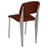 Nico Metal Chair with Wood Back in Clear Coat Finish Thumbnail 4