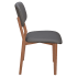 Enzo Wood Grain Metal Chair with Padded Back Thumbnail 2