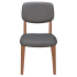 Enzo Wood Grain Metal Chair with Padded Back Thumbnail 3